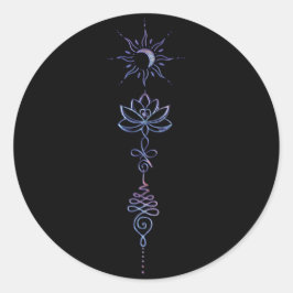 Gradient Unalome Groep Ronde Sticker