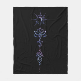 Gradient Unalome Group  Fleece Deken