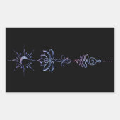 Gradient Unalome Group Rechthoekige Sticker (Voorkant)