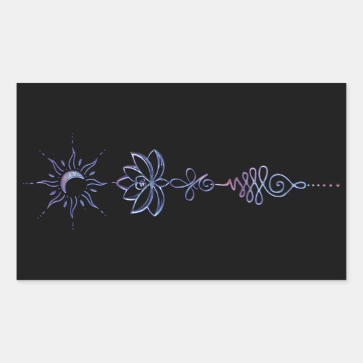 Gradient Unalome Group  Rechthoekige Sticker (Voorkant)