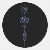 Gradient Unalome Group  Ronde Sticker (Voorkant)