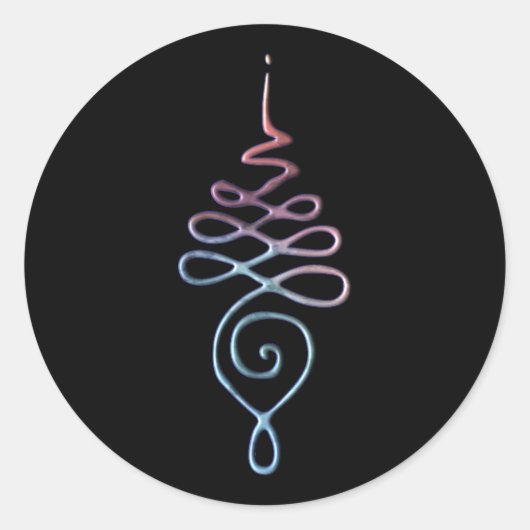 Gradient Unalome Ronde Sticker (Voorkant)