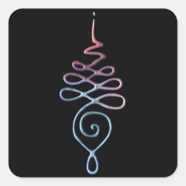 Gradient Unalome Vierkante Sticker