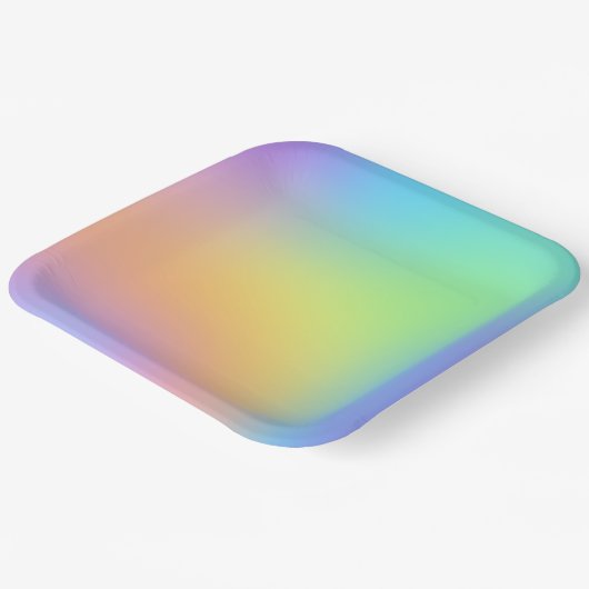 Gradiënt van regenbooggradiënt vun pasta papieren bordje (Gebogen)