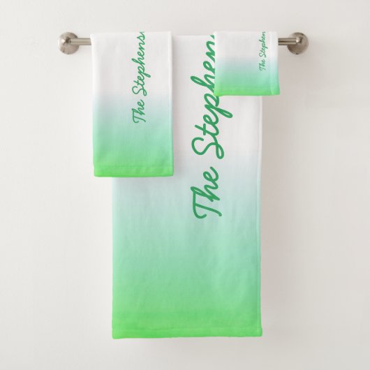 Gradient vert minty à blanc avec script vert (En situation)
