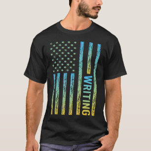 Gradiënt Vlag 02 Schrijven Schrijver T-shirt