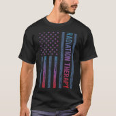Gradiënt vlag bestralingstherapie radiotherapie t-shirt (Voorkant)