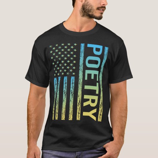 Gradiënt vlag poëzie gedicht t-shirt (Voorkant)