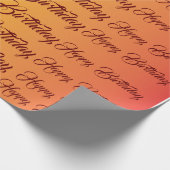 Gradiënt Vrolijke Verjaardag Viering Cadeaupapier (Hoek)