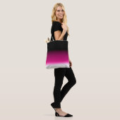 Gradiënt wit roze bordeauxrood draagtas (Op model)