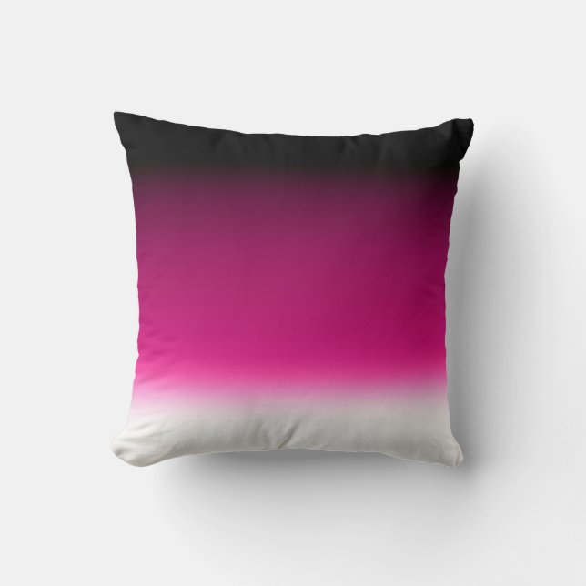 Gradiënt wit roze bordeauxrood kussen (Voorkant)
