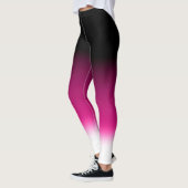 Gradiënt wit roze bordeauxrood leggings (Links)