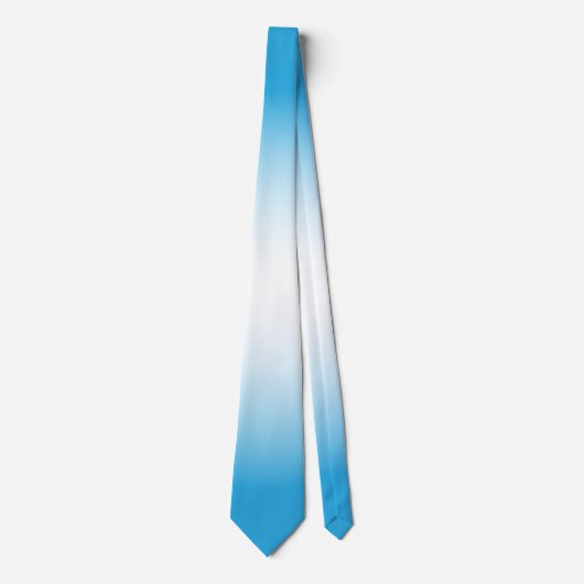 Gradiënt Witte Lichte Blauwe Stropdas (Voorkant)