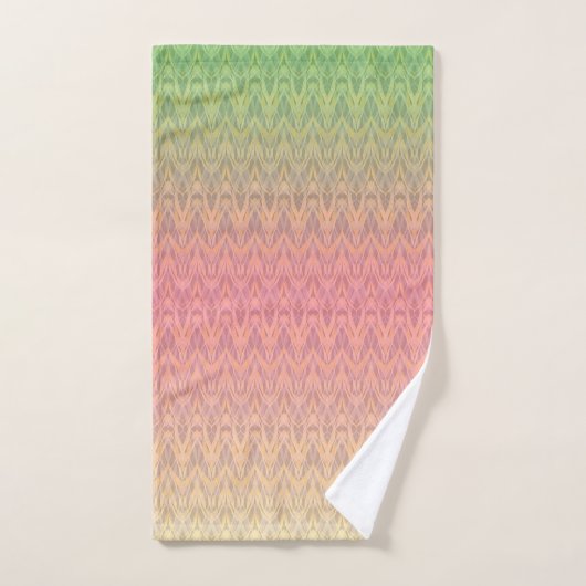 Gradiënt zachte pastelkleuren sierroze groen bad handdoek (Handdoek)