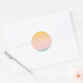 Gradiënt zomerdeeg | Persoonlijke scriptnaam Ronde Sticker (Envelop)