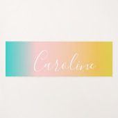 Gradiënt zomerdeeg | Persoonlijke scriptnaam Yogamat (Voorkant (horizontaal))