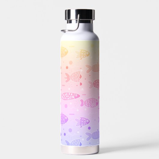 Gradiënt Zonsondergang Vis Patroon Modern Waterfles (Rechts)