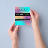 Gradiëntblauw paarse en zwarte Flyer (Hand)