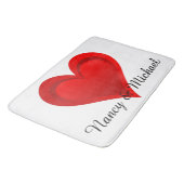 Gradiënten RED LOVE HEART + jouw tekst & ideeën Badmat (Gekanteld)