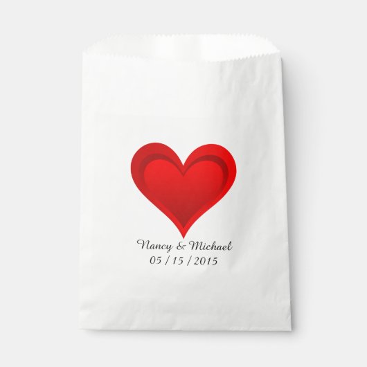 Gradiënten RED LOVE HEART + jouw tekst & ideeën Bedankzakje (Voorkant)