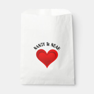 Gradiënten RED LOVE HEART + jouw tekst & ideeën Bedankzakje