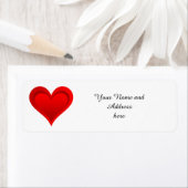 Gradiënten RED LOVE HEART + jouw tekst & ideeën Etiket (Insitu)