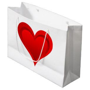 Gradiënten RED LOVE HEART + jouw tekst & ideeën Large Cadeauzakje