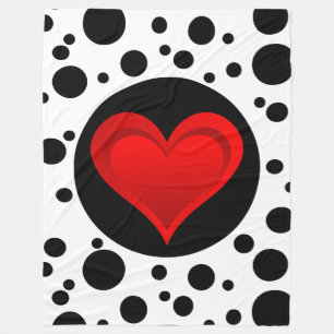 Gradiënten RED LOVE HEART + uw ruggen. en ideeën Fleece Deken
