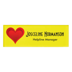 Gradiënten RED LOVE HEART + uw ruggen. en ideeën Naambadge