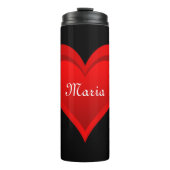 Gradiënten RED LOVE HEART + uw ruggen. en ideeën Thermosbeker (Voorkant)