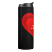 Gradiënten RED LOVE HEART + uw ruggen. en ideeën Thermosbeker (Gedraaid links)