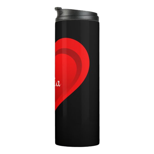 Gradiënten RED LOVE HEART + uw ruggen. en ideeën Thermosbeker (Geroteerd rechts)