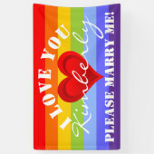 Gradiënten RED LOVE HEART + uw ruggengraat. en ide Spandoek (Verticaal)