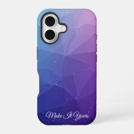 Gradiëntgeometrisch Hoesje – Een naam toevoegen iPhone 16 Hoesje