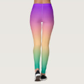 Gradiëntombre groene gele roze paarse zachte blurk leggings (Achterkant)