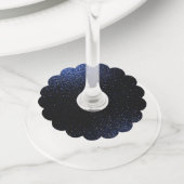 Gradiëntpatroon met gloed 4 wijnglaslabel (Dichtbij)