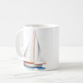 Gradiëntstijl Zeailboot Koffiemok (Voorkant links)