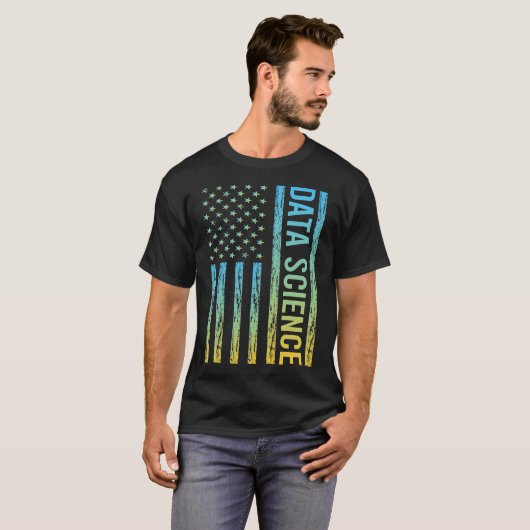 Gradiëntvlag 02 Data Science T-shirt (Voorkant volledig)