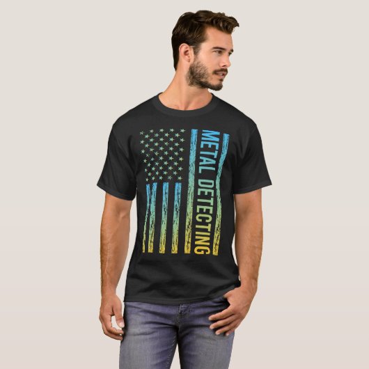 Gradiëntvlag 02 Metaal Detectorist T-shirt (Voorkant volledig)
