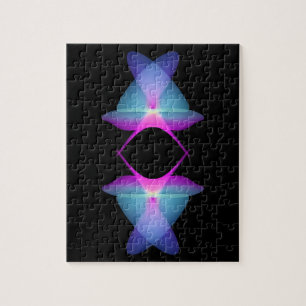 gradiëntvormen op zwart futuristisch patroon legpuzzel