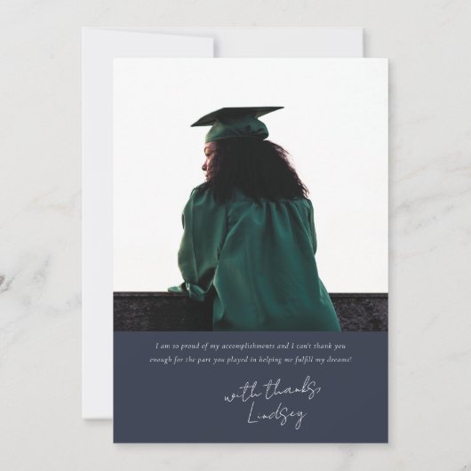 GRADitude Photo Navy Afstuderen koninklijke public Aankondiging (Achterkant)