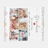 GRADMA Fotocollage Aangepaste naam Fleece Deken (Voorkant (Horizontaal))