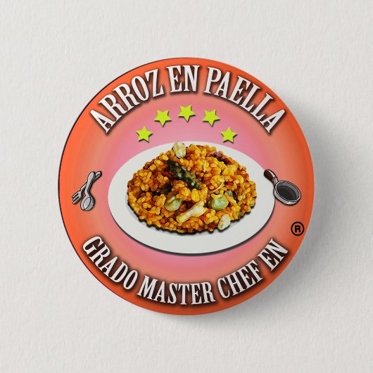 Grado Master Chef en Arroz en Paella Ronde Button 5,7 Cm (Voorkant)