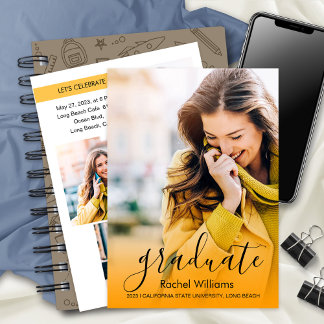 Graduate 2023 Photo Invitation Party Faire-part