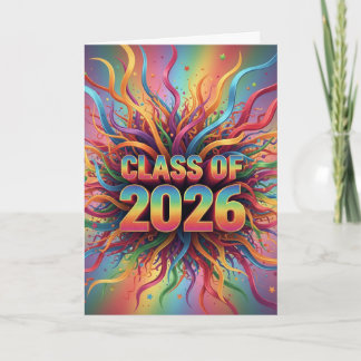 Graduate 2026 Ribbons Card Kaart