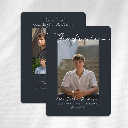 Graduate Announcement and Invitation with Photos