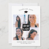 Graduate Black Box Faire-part de graduation (Devant)