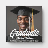 Graduate Bold Script Graduation Gift Photo Fotoplaat (Voorkant)