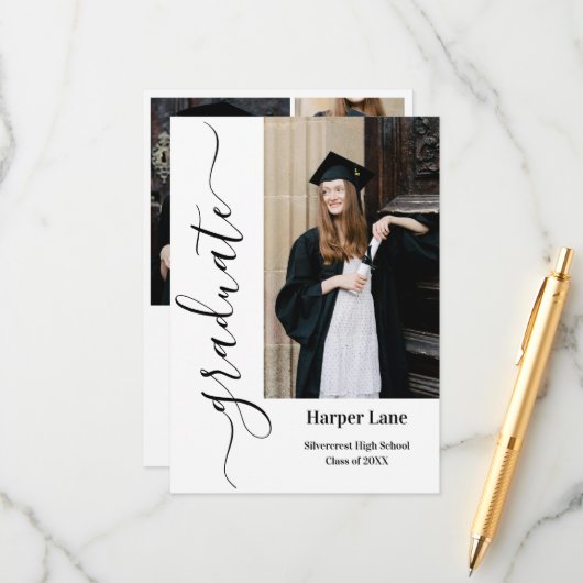 Graduate Celebration Party Invitation (Devant/Arrière en situation)