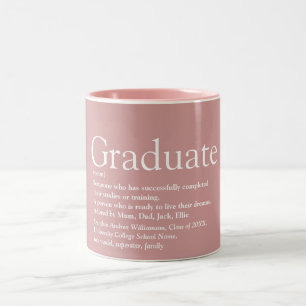 Graduate Definitie Modern Stof Roze Tweekleurige Koffiemok